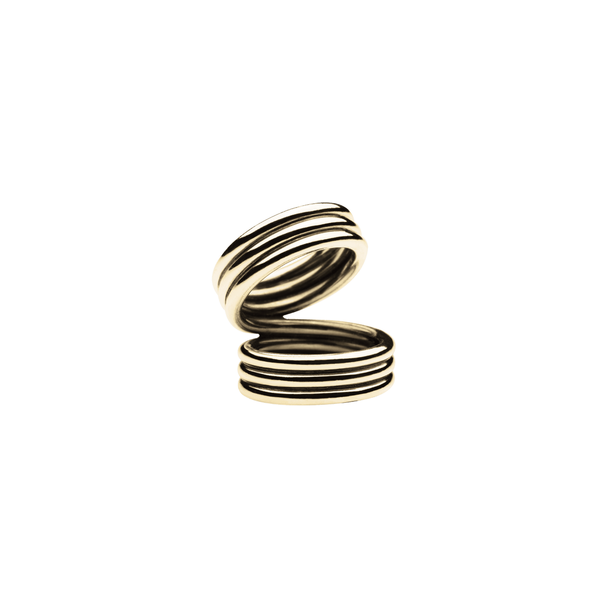 Triple Viper Ring Gold Plated