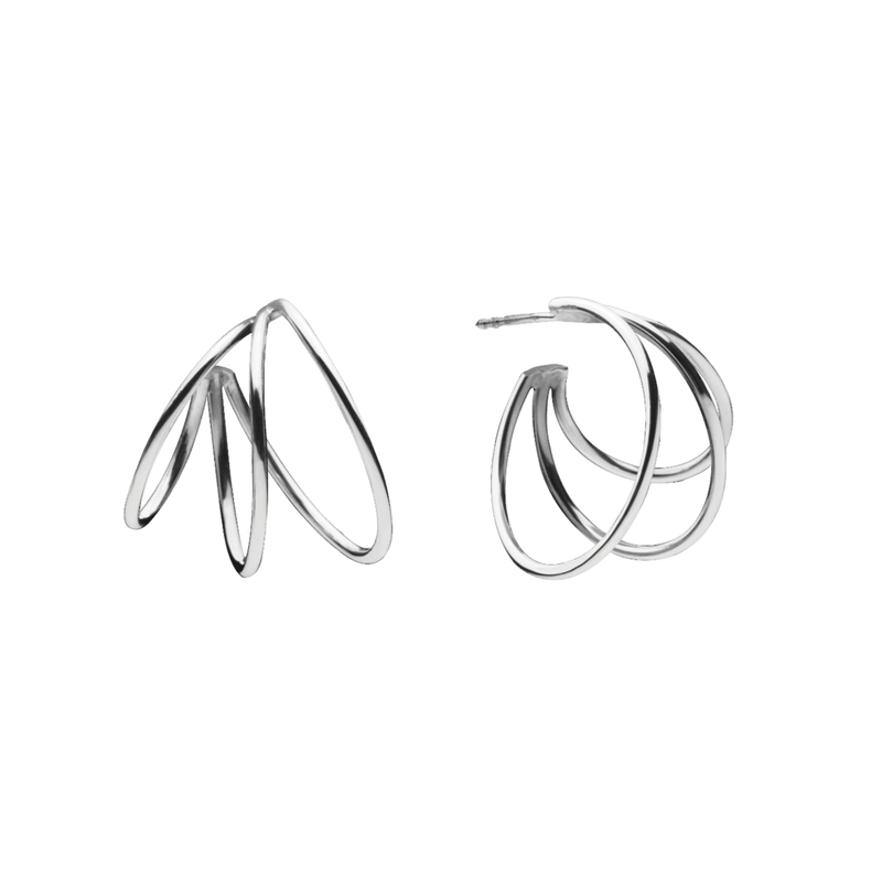 Triple Hoop-Ohrringe aus Silber