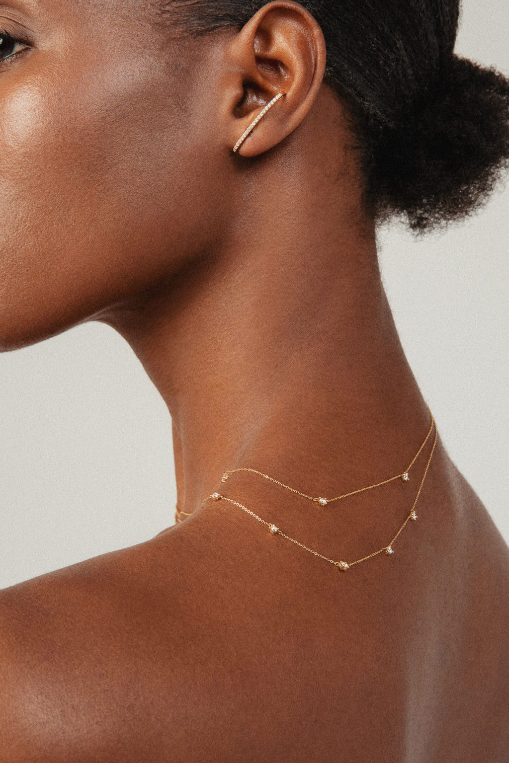 Triplet Goldkette aus 18K I Labor-Diamanten