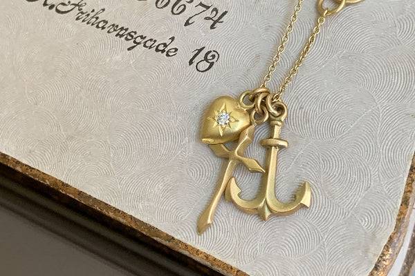 Faith, Hope & Charity 18K Gold Necklace