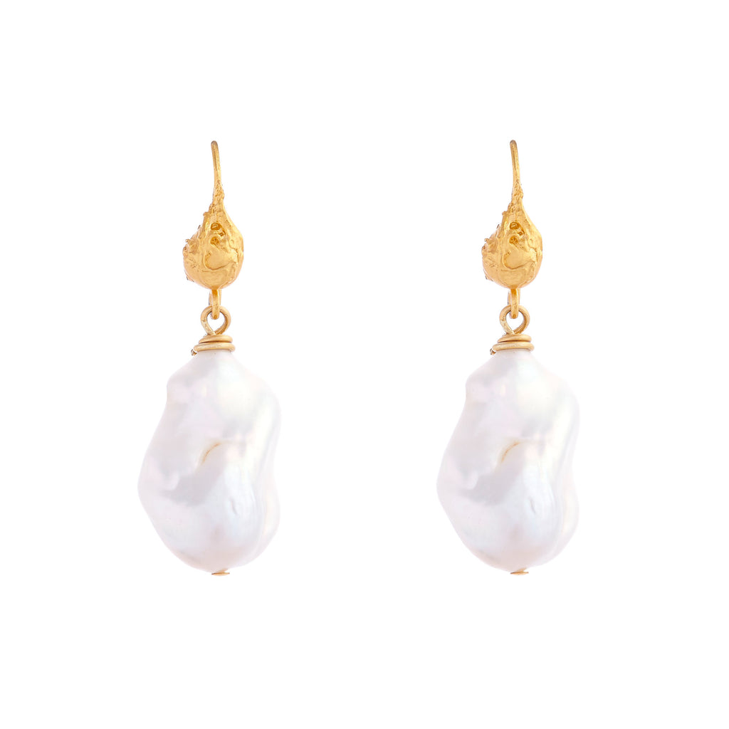 Ula Gold Plated Earrings w. Pearls