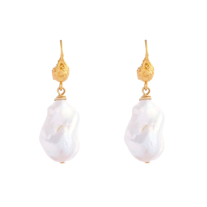 Ula Gold Plated Earrings w. Pearls