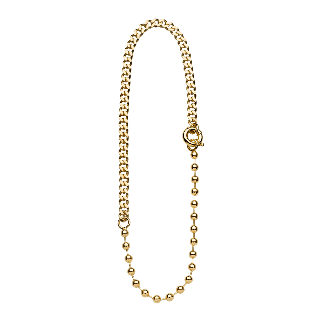 Unisex Necklace Gold Plated
