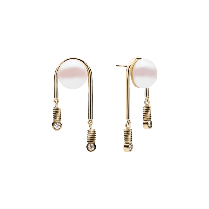 Somnia Pearl Earrings Gold