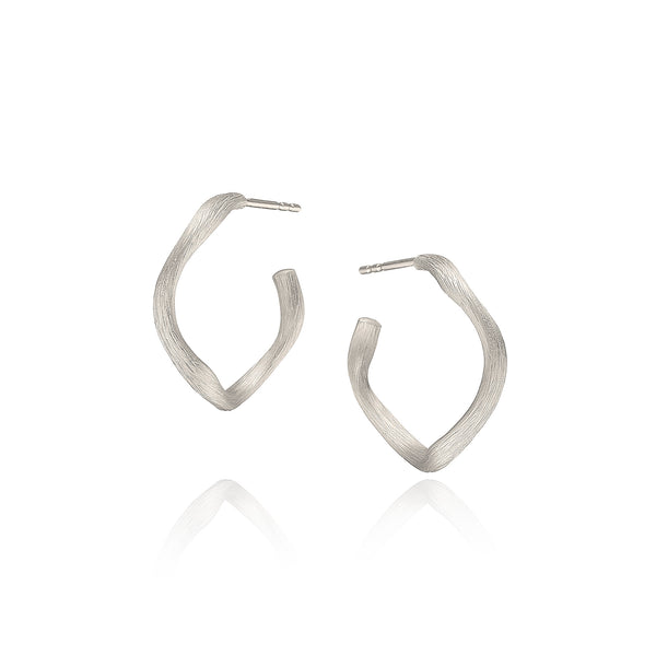Small Vega Silver Hoops