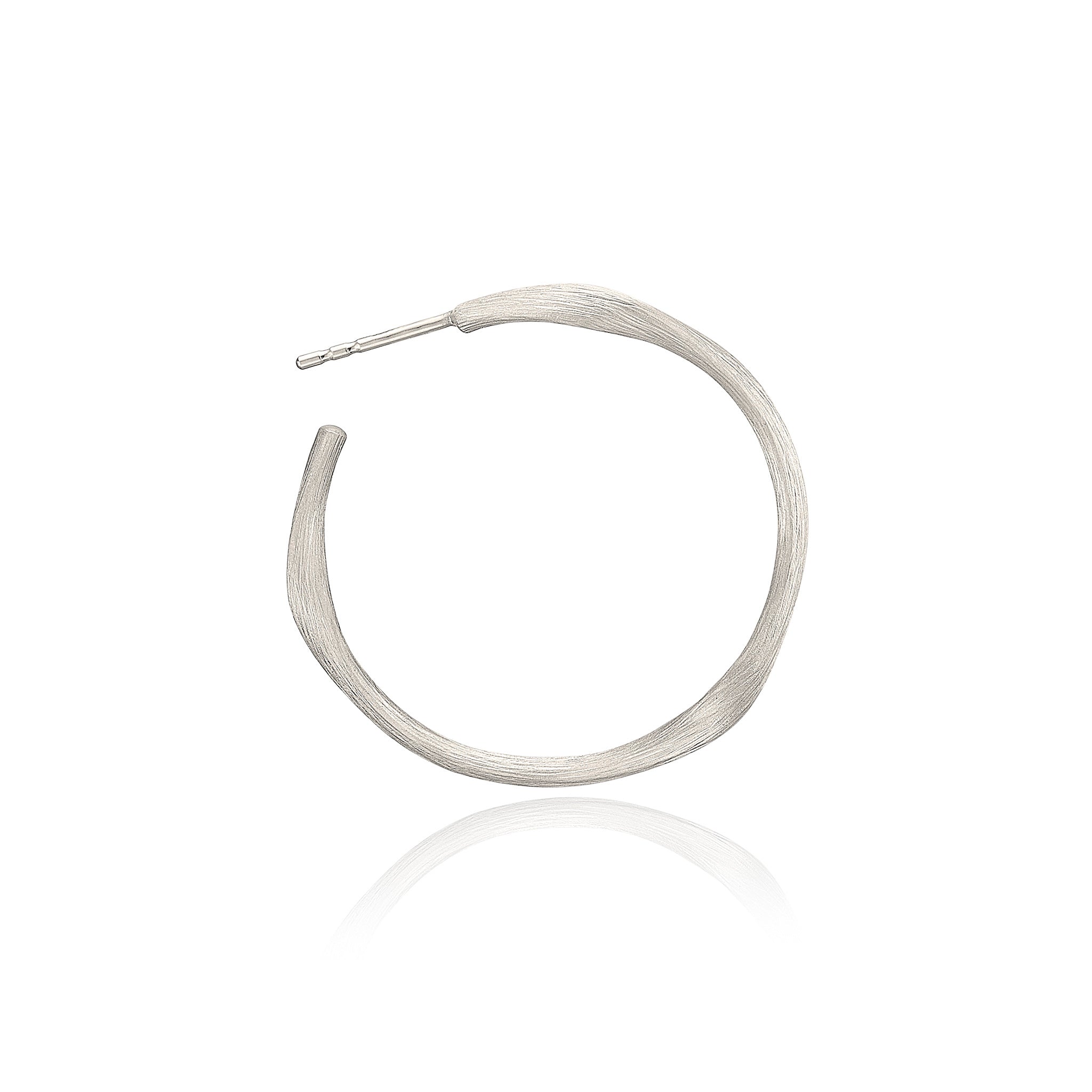 Large Vega Silver Hoops