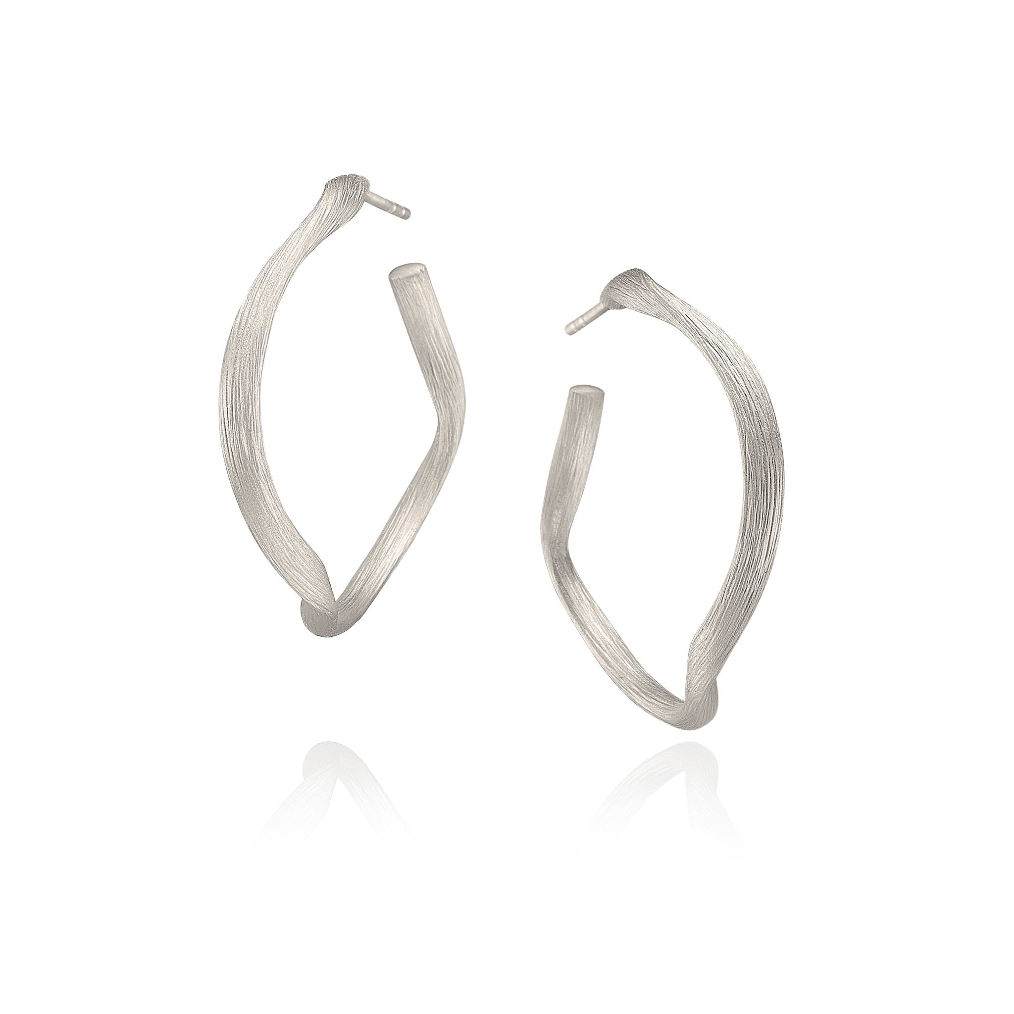 Large Vega Silver Hoops
