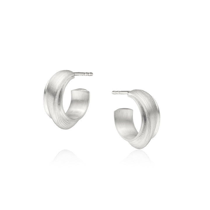 Vega Relief Silver Hoops