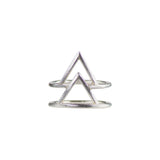 Willow Double Silver Ring