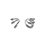 Wire Spine Ear Cuffs Silver