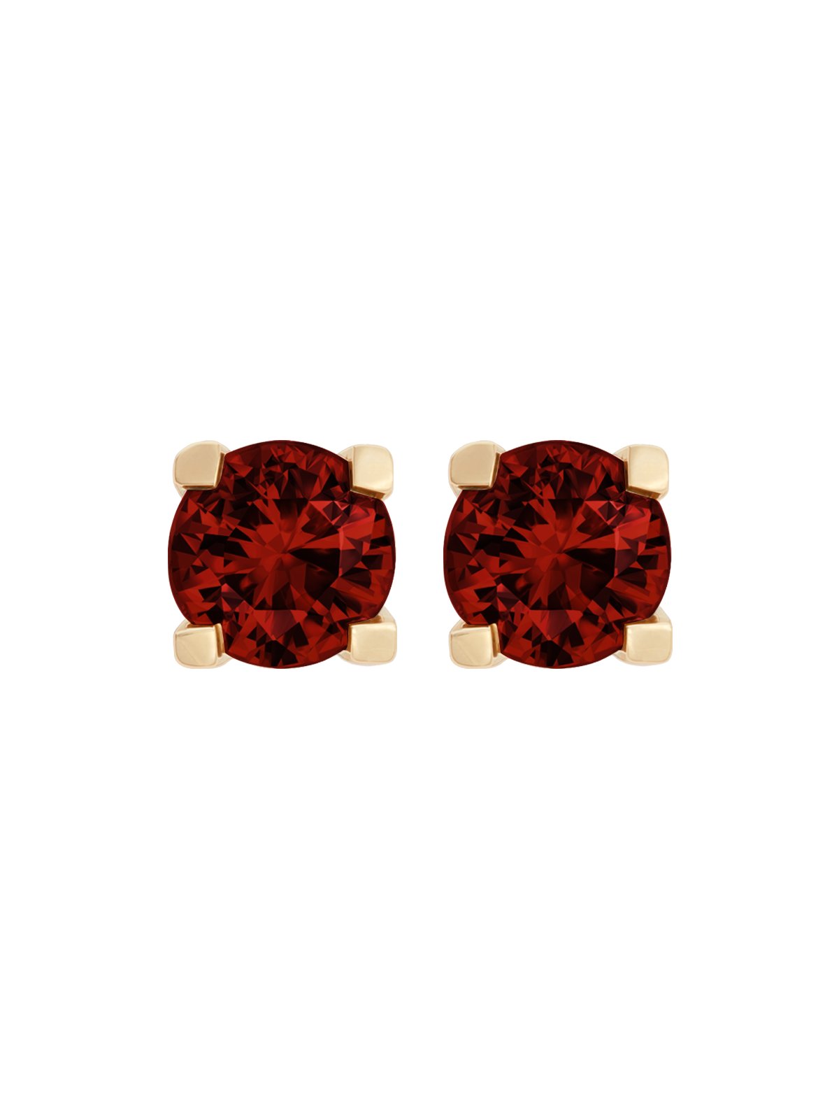 Your Way N°4 18K Gold Studs w. Garnet