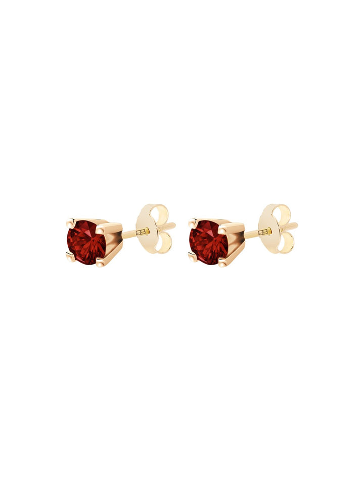 Your Way N°4 18K Gold Studs w. Garnet