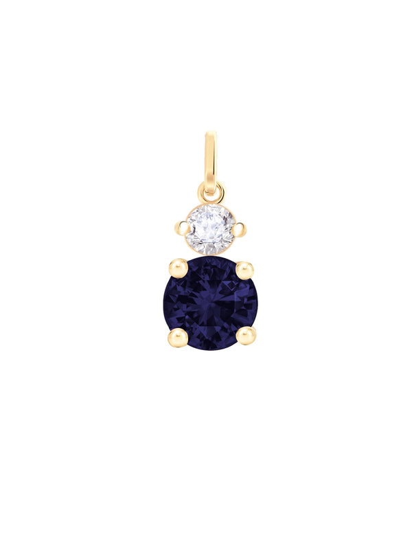 Your Way N°5 18K Gold Pendant w. Sapphire & Diamond
