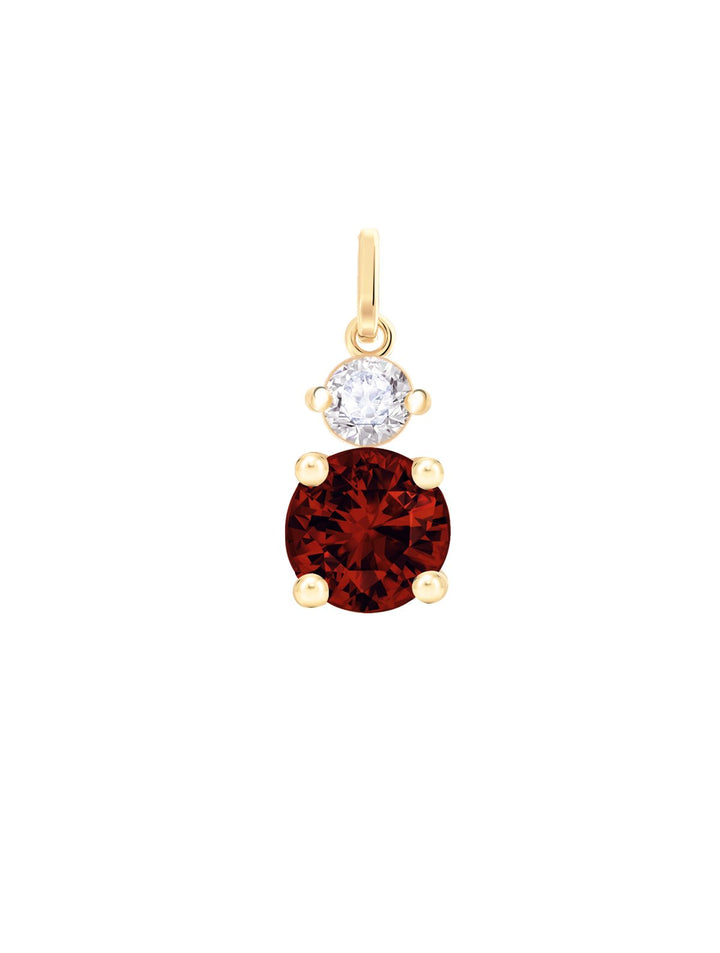 Your Way N°6 18K Gold Pendant w. Garnet & Diamond