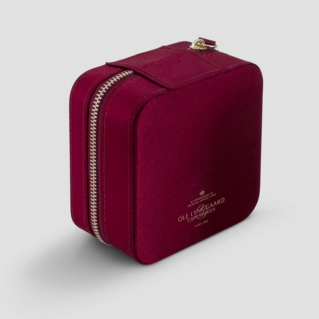 Seidenene Schmuckbox I Burgunderrot 