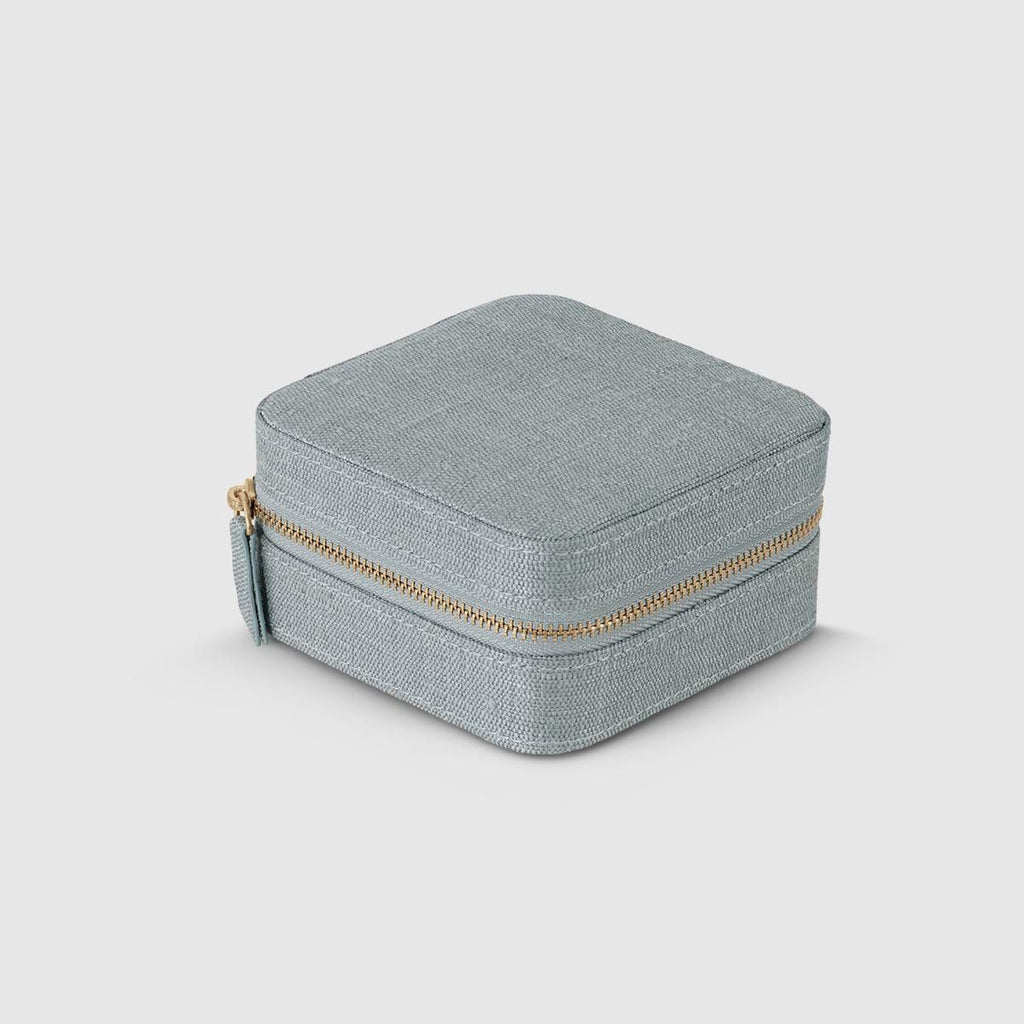 Raw Silk Light-green Jewelry box