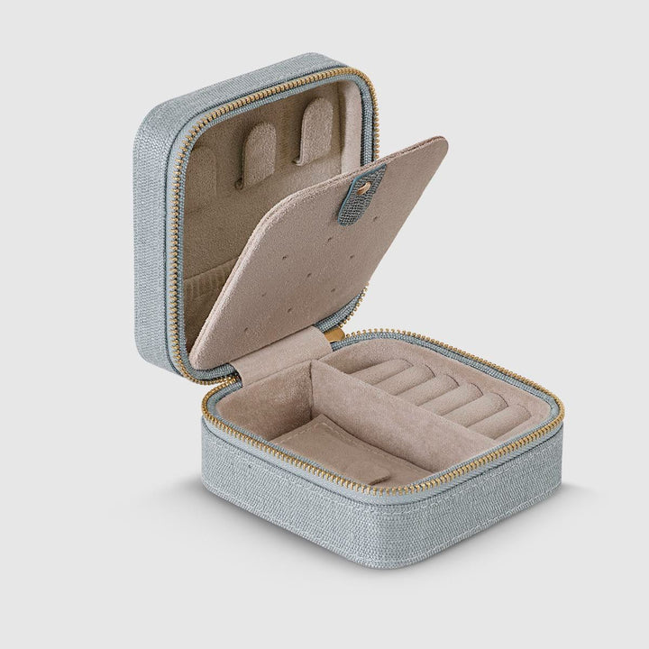 Raw Silk Light-green Jewellery box