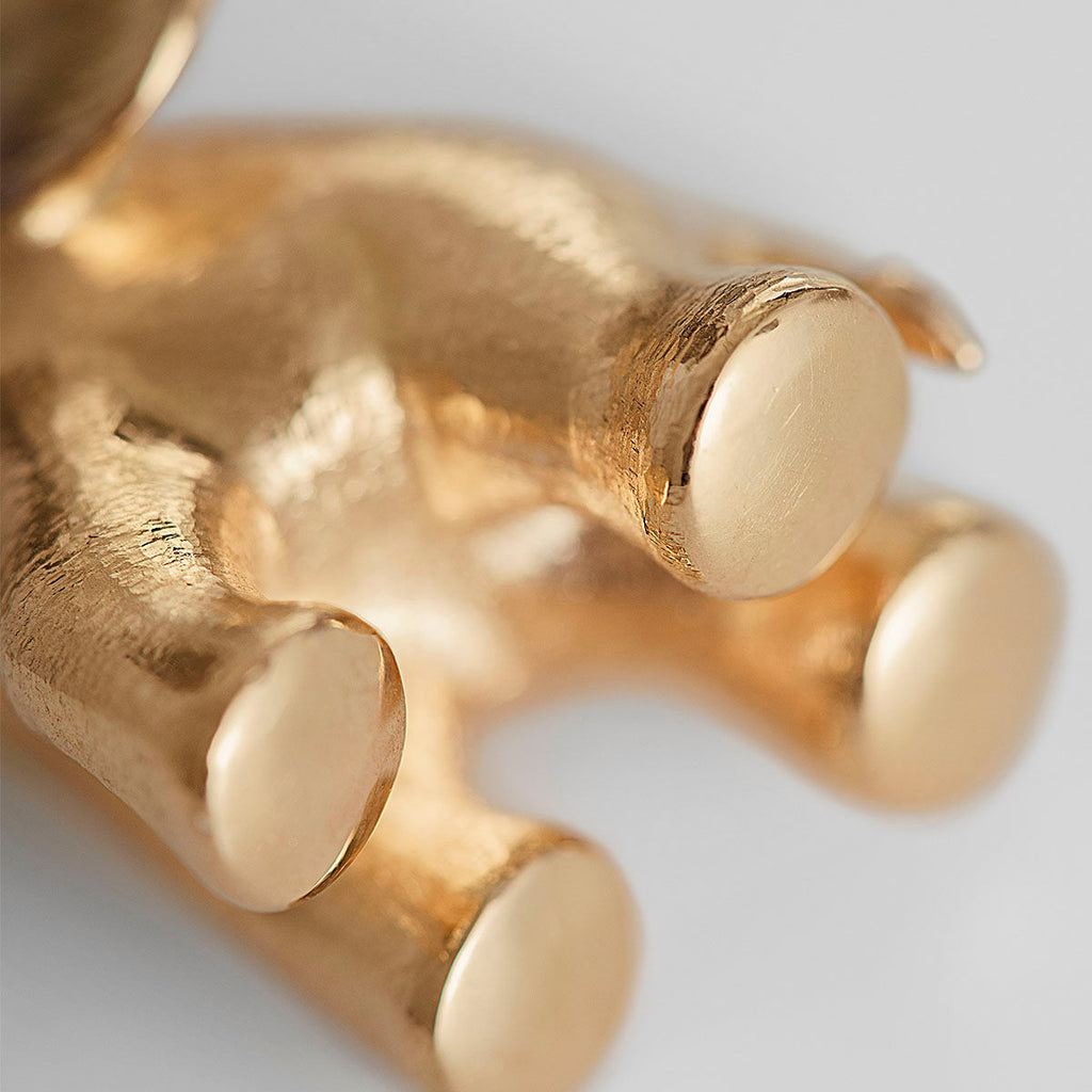 Large Elephant Charm 18K Gold Pendant w. Diamonds