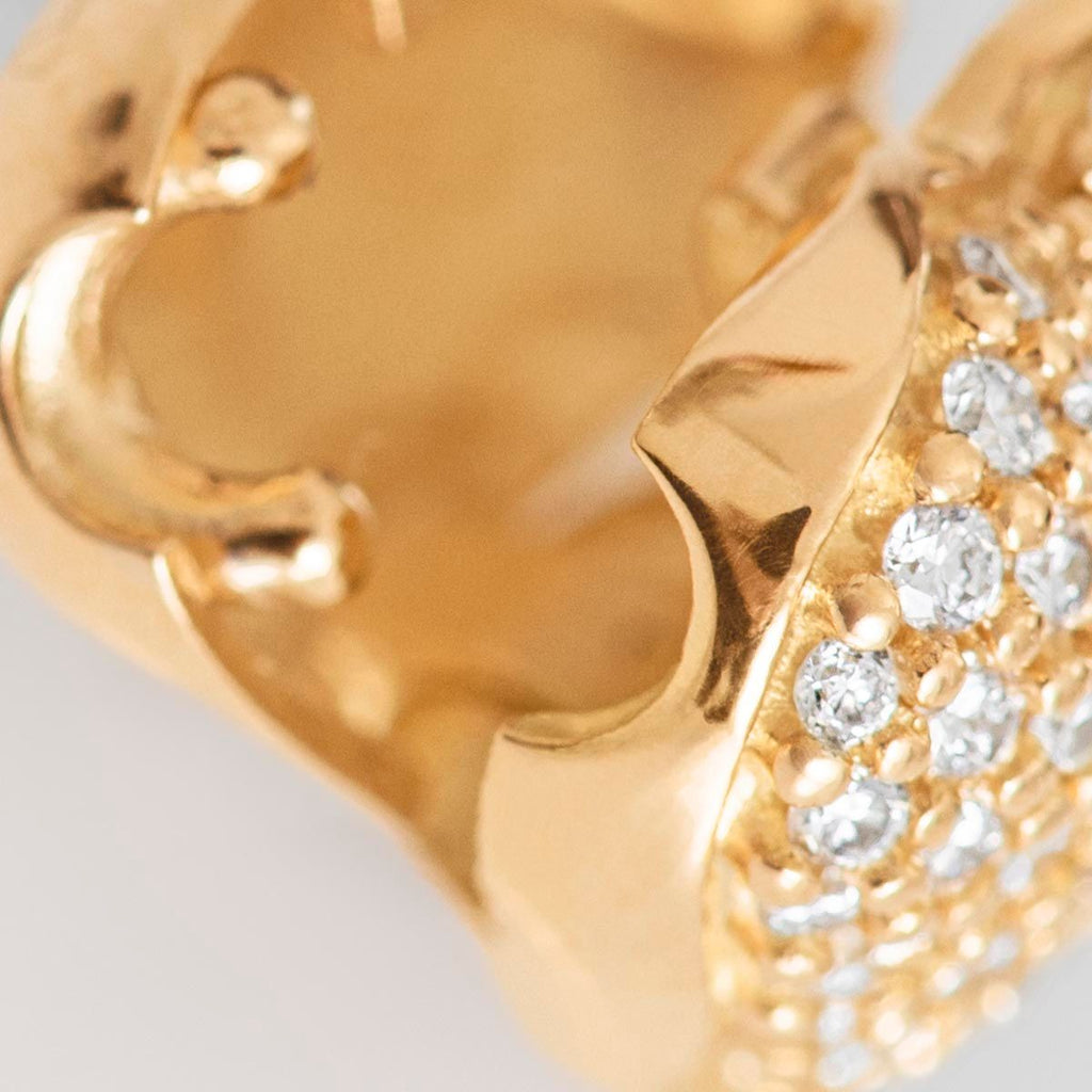 Heart 18K Gold Clasp for Necklace w. Diamonds