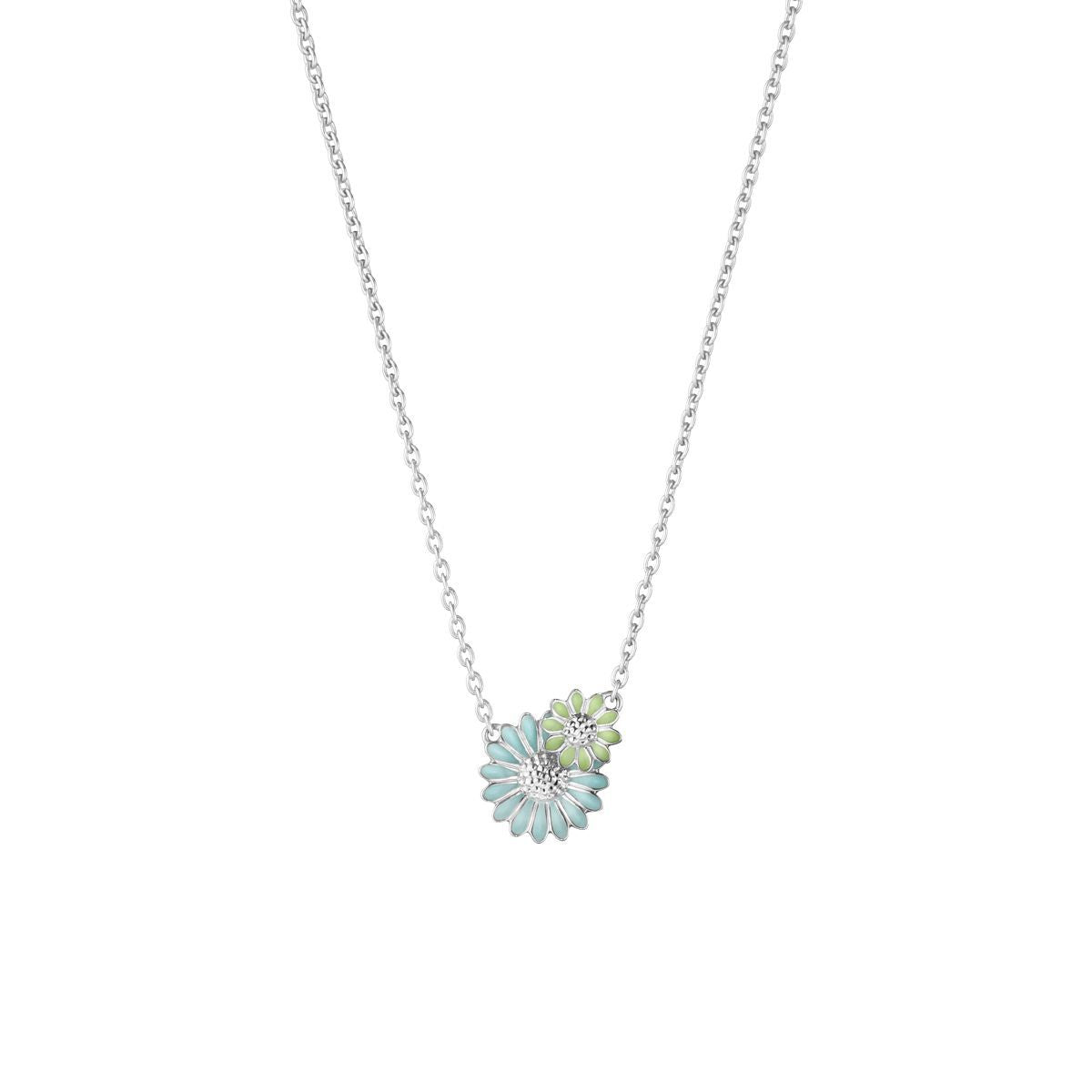 Daisy x Stine Goya Silber I Blau & Grün Halskette