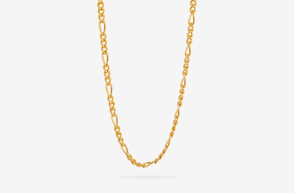 IX Chunky Figaro 22K Gold Plated Necklace