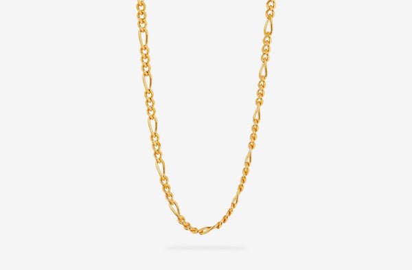 IX Chunky Figaro 22K Gold Plated  Necklace