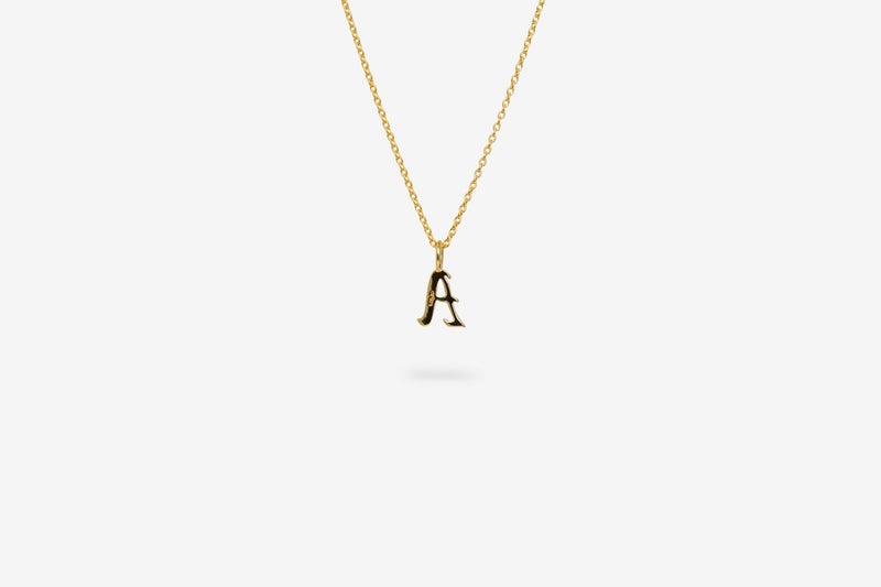 IX A Letter 22K Gold Plated  Pendant