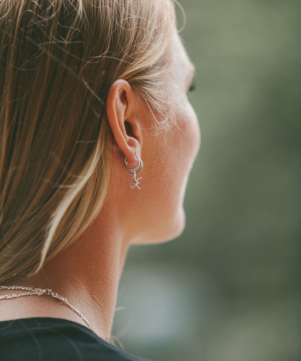 IX X Letter Silver Pendant