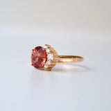 Mala Ring aus 18K Rosegold I Turmalin und Diamanten