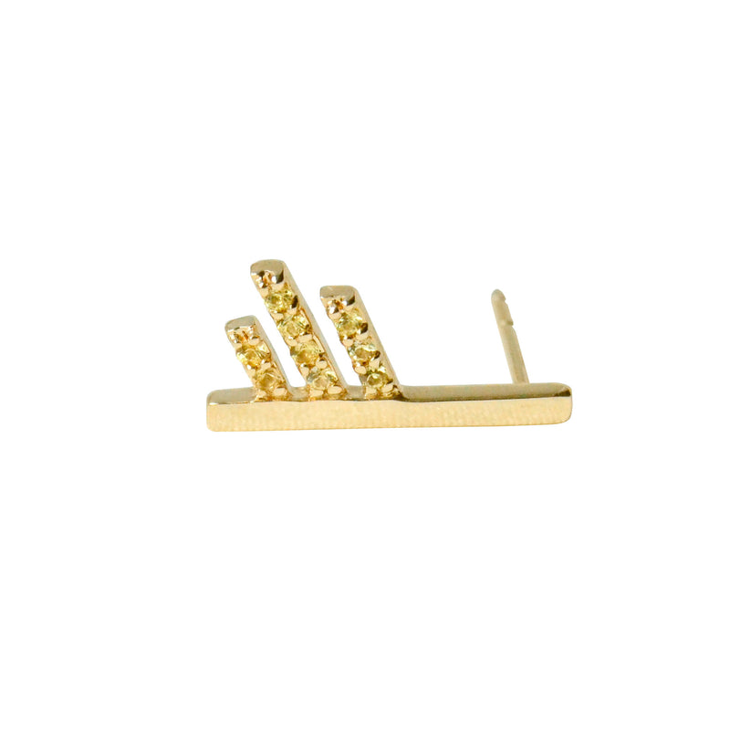 Mette 14K Gold Earrings w. Sapphires