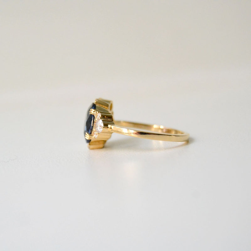 Nil Pokura 18K Guld Ring m. Spinel & Diamanter