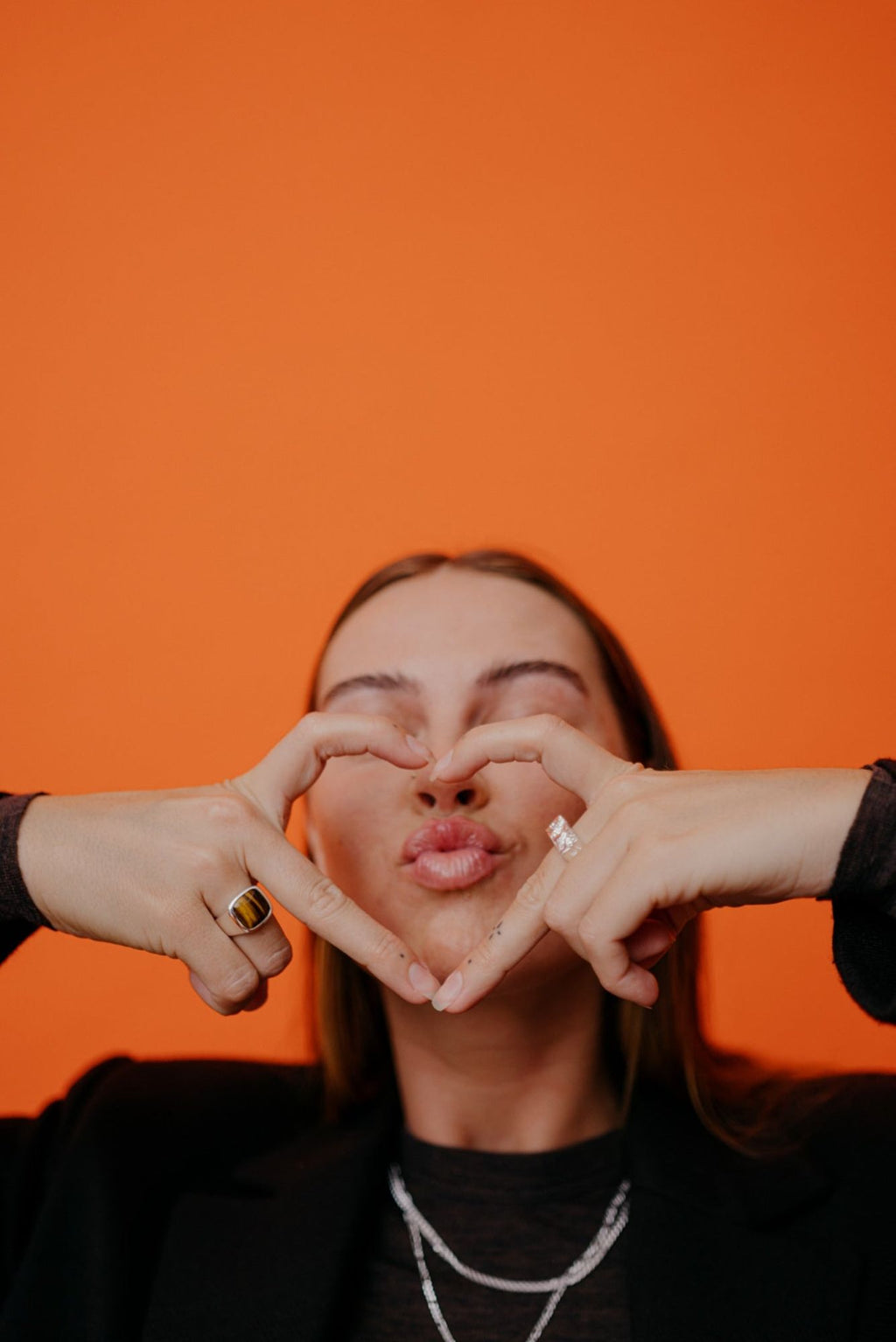 IX Cushion Signet Silver Ring w. Tiger's Eye Ring