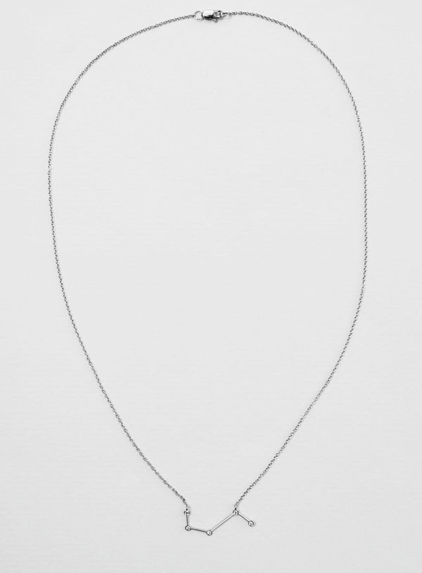 Sternzeichen Widder Halskette aus 18K Weißgold I Diamant