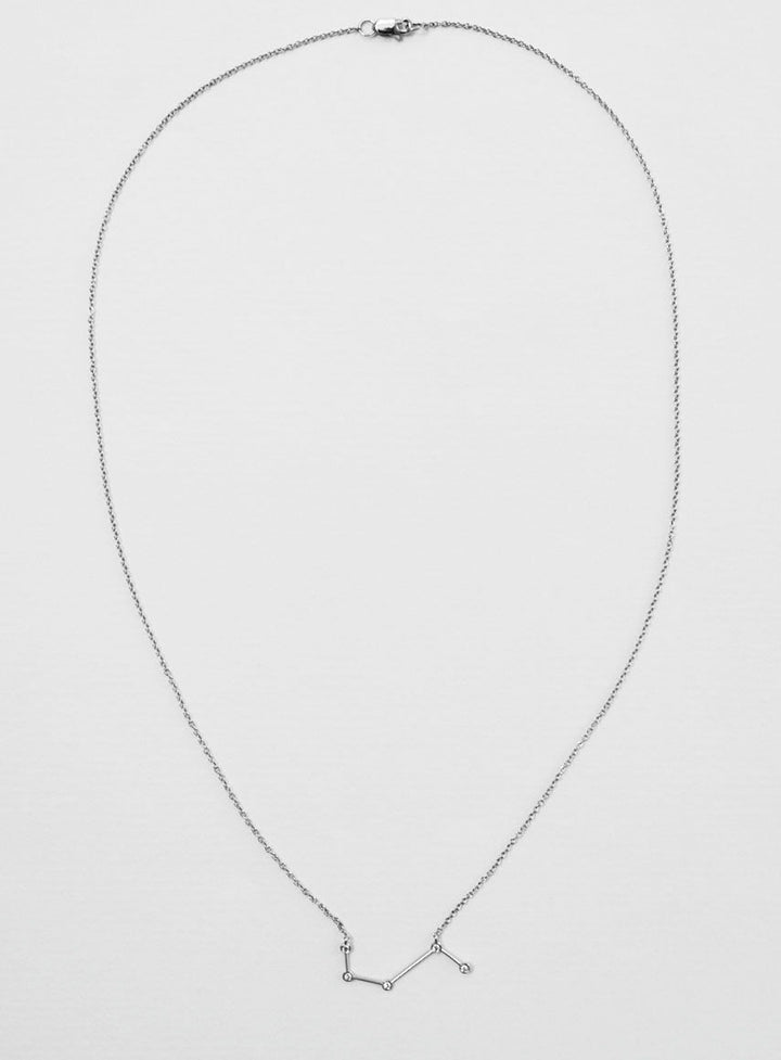 Star Sign Aries 18K Hvidguld Halskæde m. Diamant