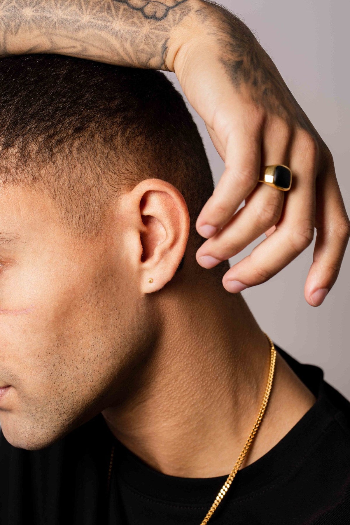 IX Cent Gold Plated Stud