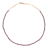 Gold Plated Necklace w. Garnet