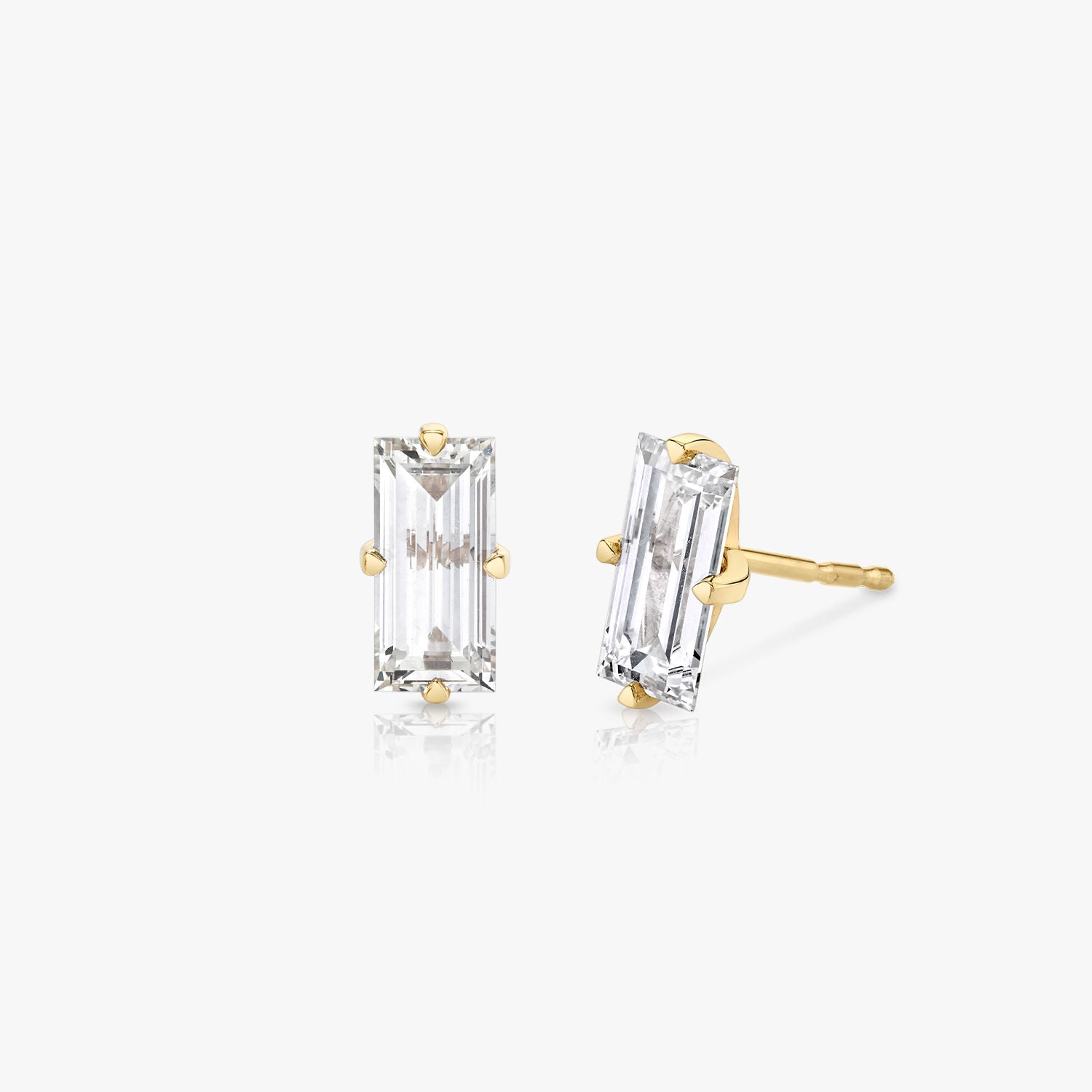 Iconic Baguette 14K Hvidguld Ørestikkere m. Lab-Grown Diamanter, 0.75 ct.