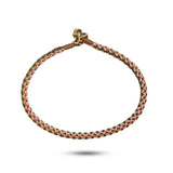 Braided Pink, Brown & Yellow  Bracelet