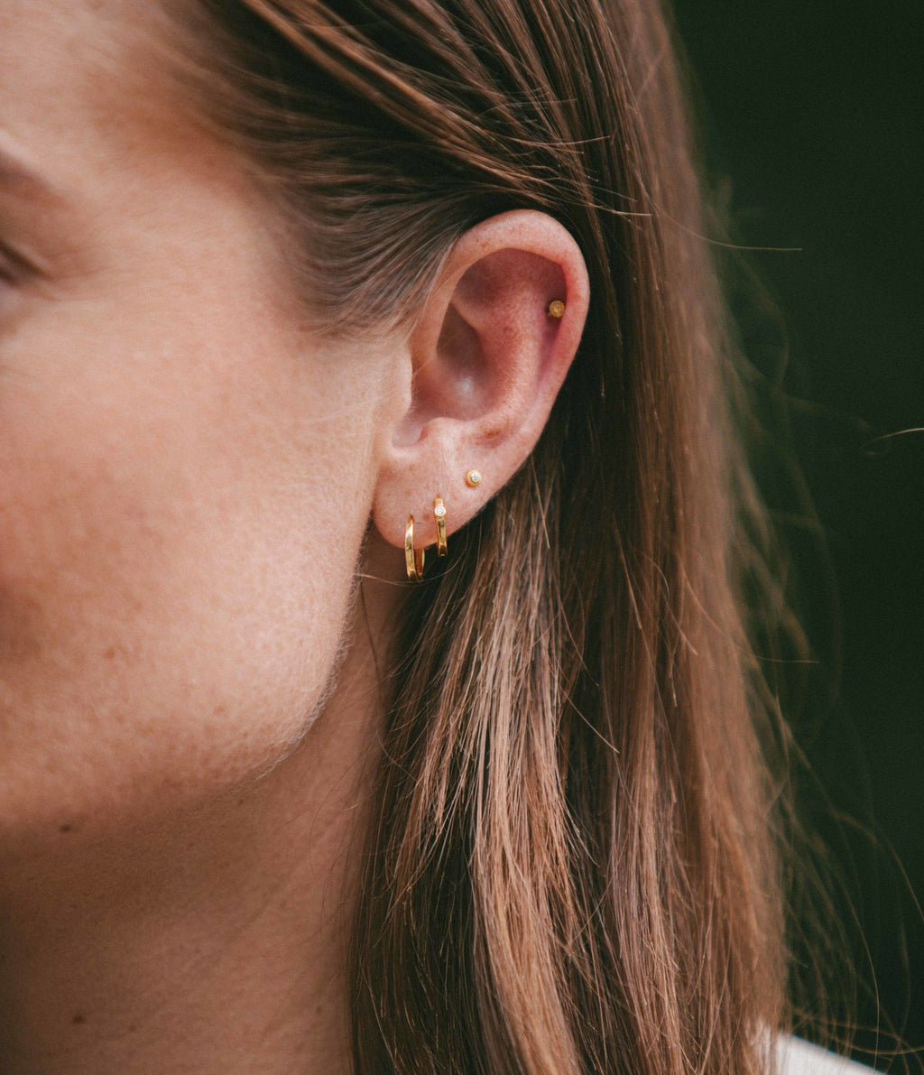 IX Iris Hoop Gold Plated Hoops