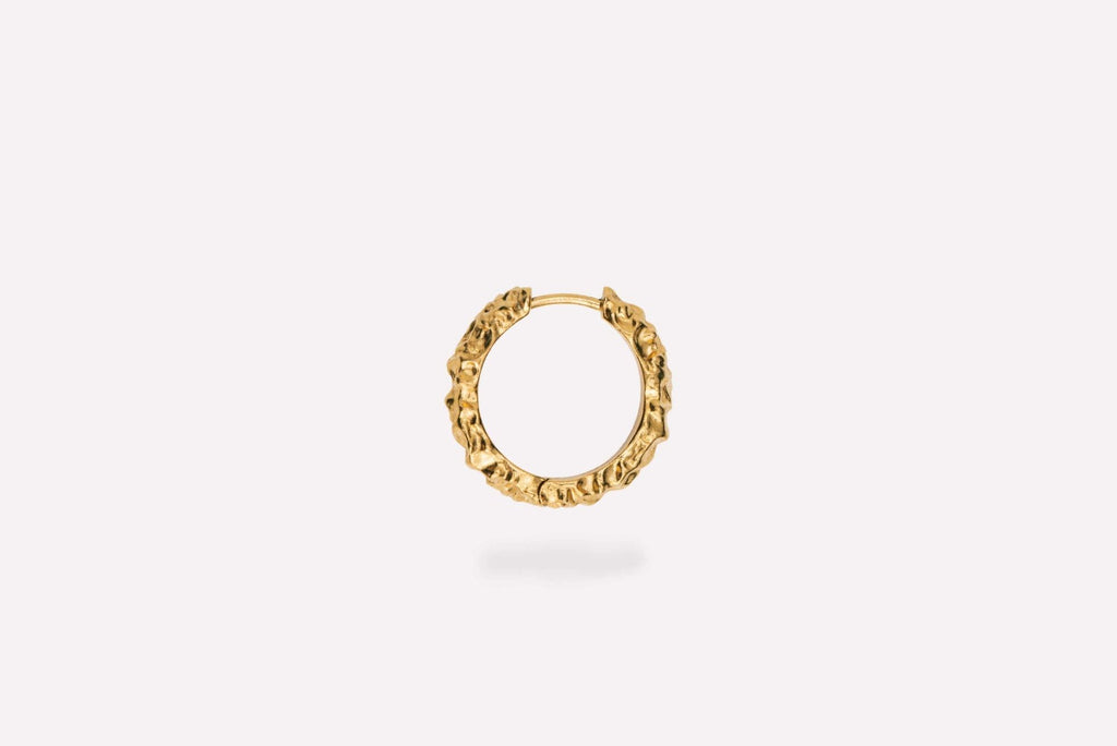 IX Crunchy Edge Ohrring I Goldplattiert 