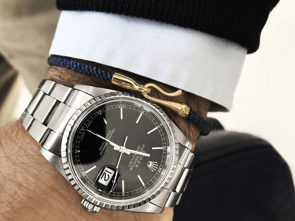 Midnight theme Life men's 18K Whitegold Bracelet