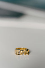 IX Love Gold Plated  Ring