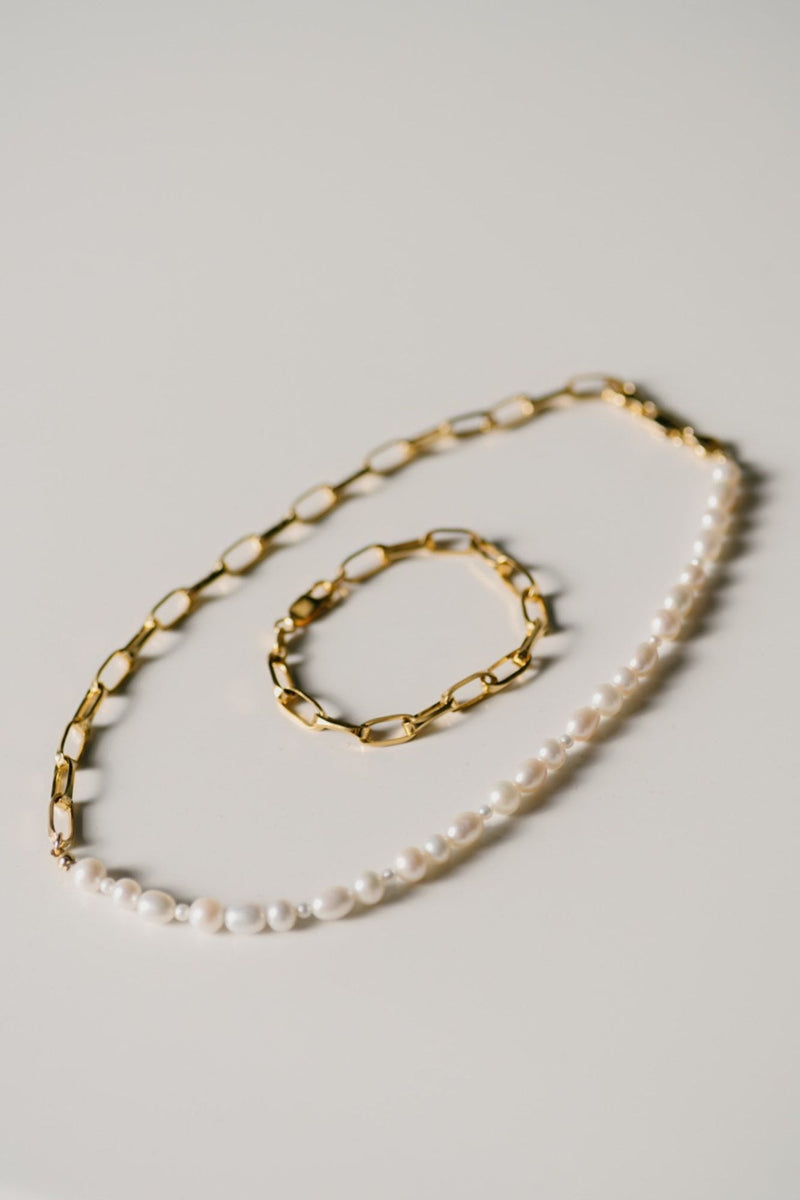 IX Uniqio Pearl Chain Gold Plated