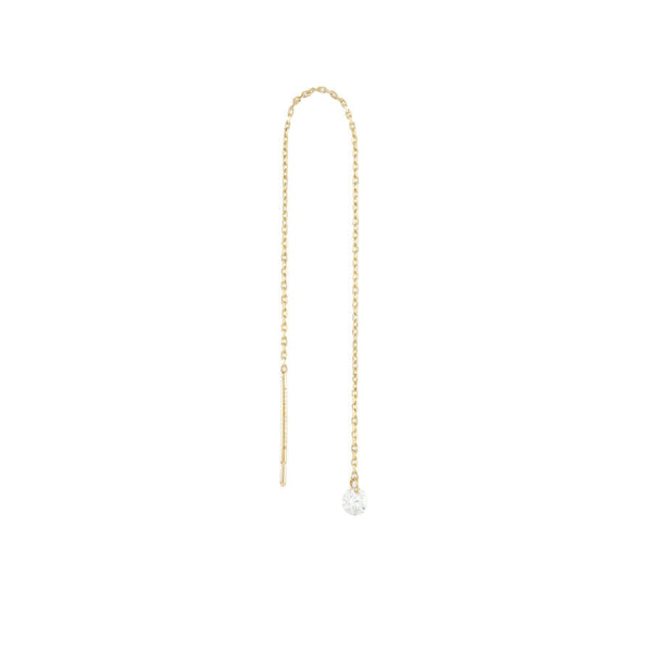 Danaé Chain 18K Gold or Whitegold Earring w. Diamond
