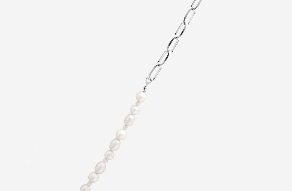 IX Uniqio Perle Halskæde Sølv