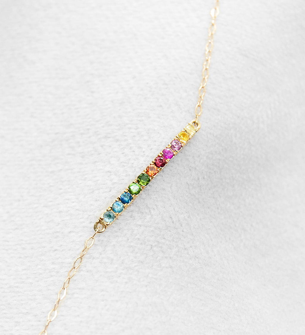 Josephine 18K Gold Bracelet w. Sapphires & Tsavorites