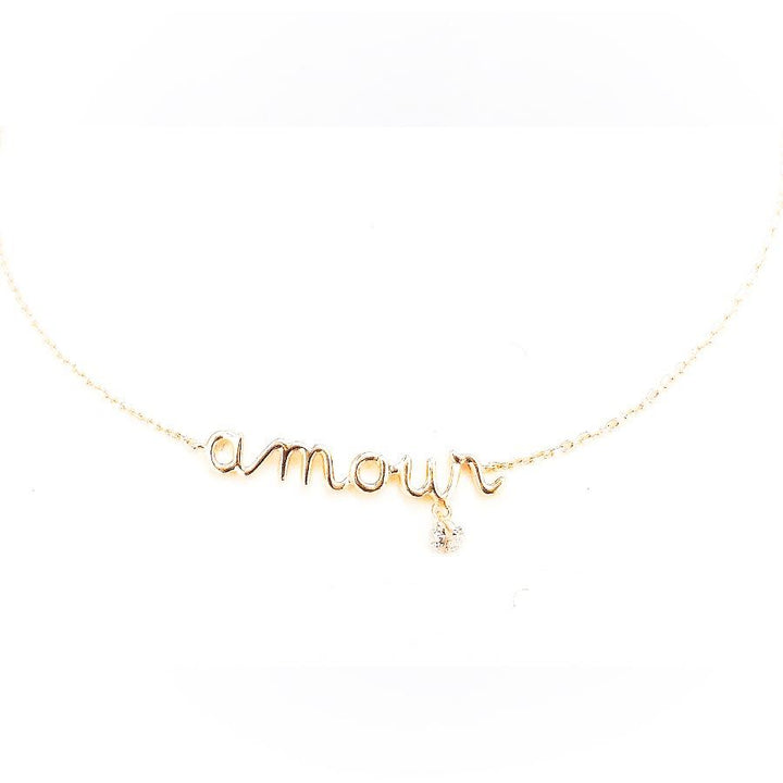 Amour 18K Gold or Rosegold Bracelet w. Diamond