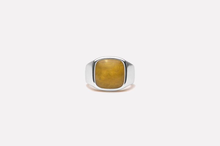 IX Cushion Signet Adventurine Ring