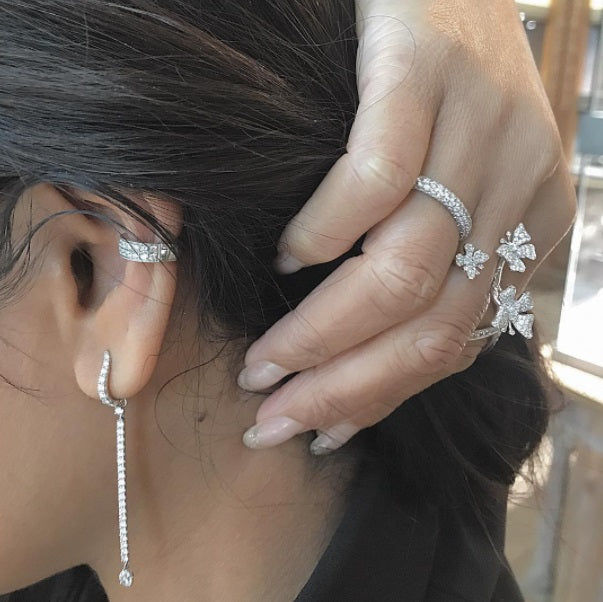 Pavé Medium 18K Guld, Rosaguld eller Hvidguld Ring m. Diamanter