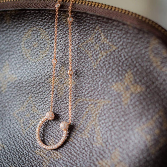 Harmony 18K Gold, Rosegold or Whitegold Necklace w. Diamonds